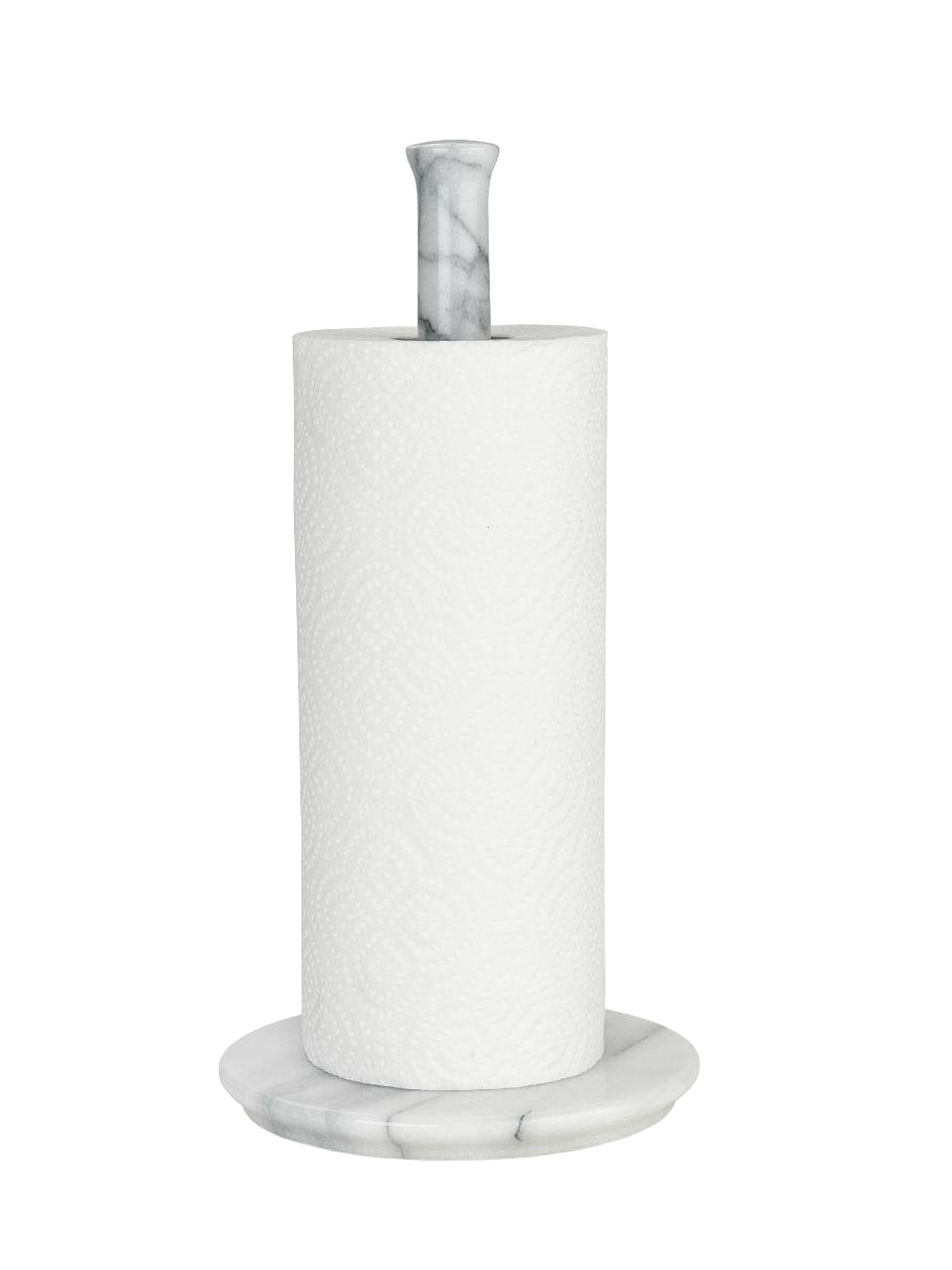
Marble Paper Towel Holder - White