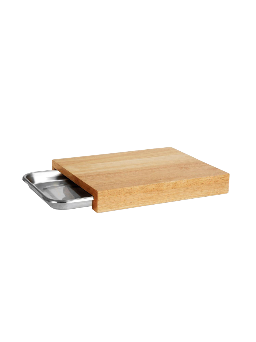 
Planche à découper avec bac de récupération en inox