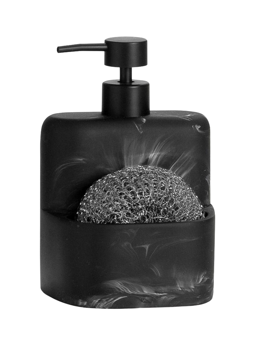 
Distributeur de savon "Denis II" avec éponge à récurer effet marbre