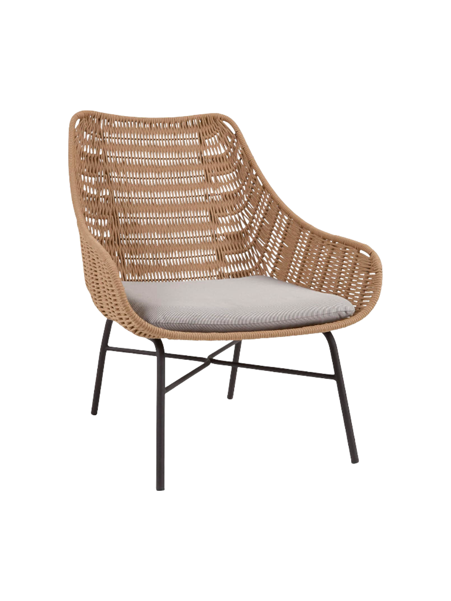 
Fauteuil d'intérieur/extérieur tressé à la main « Yanetto » - Naturel