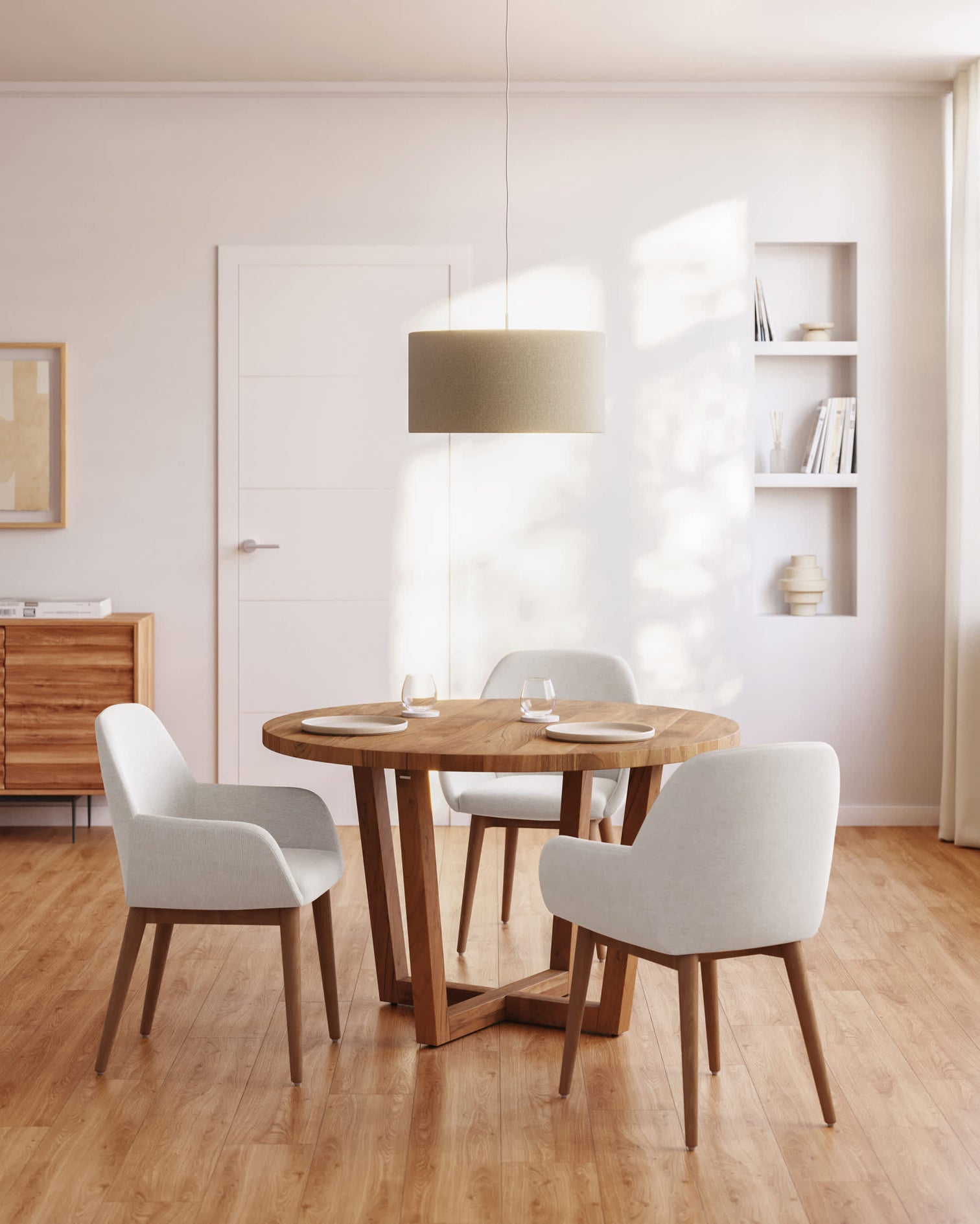 
Round Solid Wood Dining Table "Nahla" - Ø 120 cm