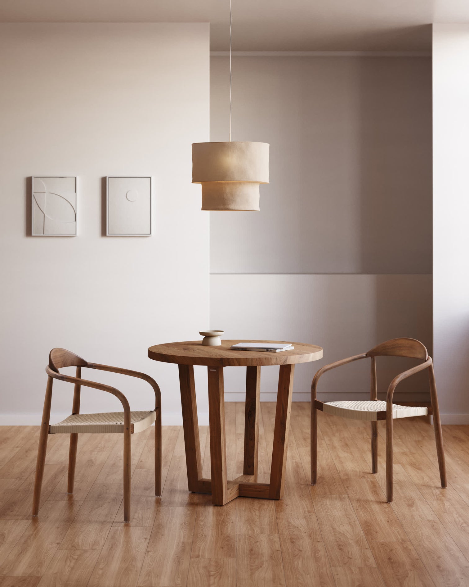 
Round Solid Wood Dining Table "Nahla" - Ø 90 cm