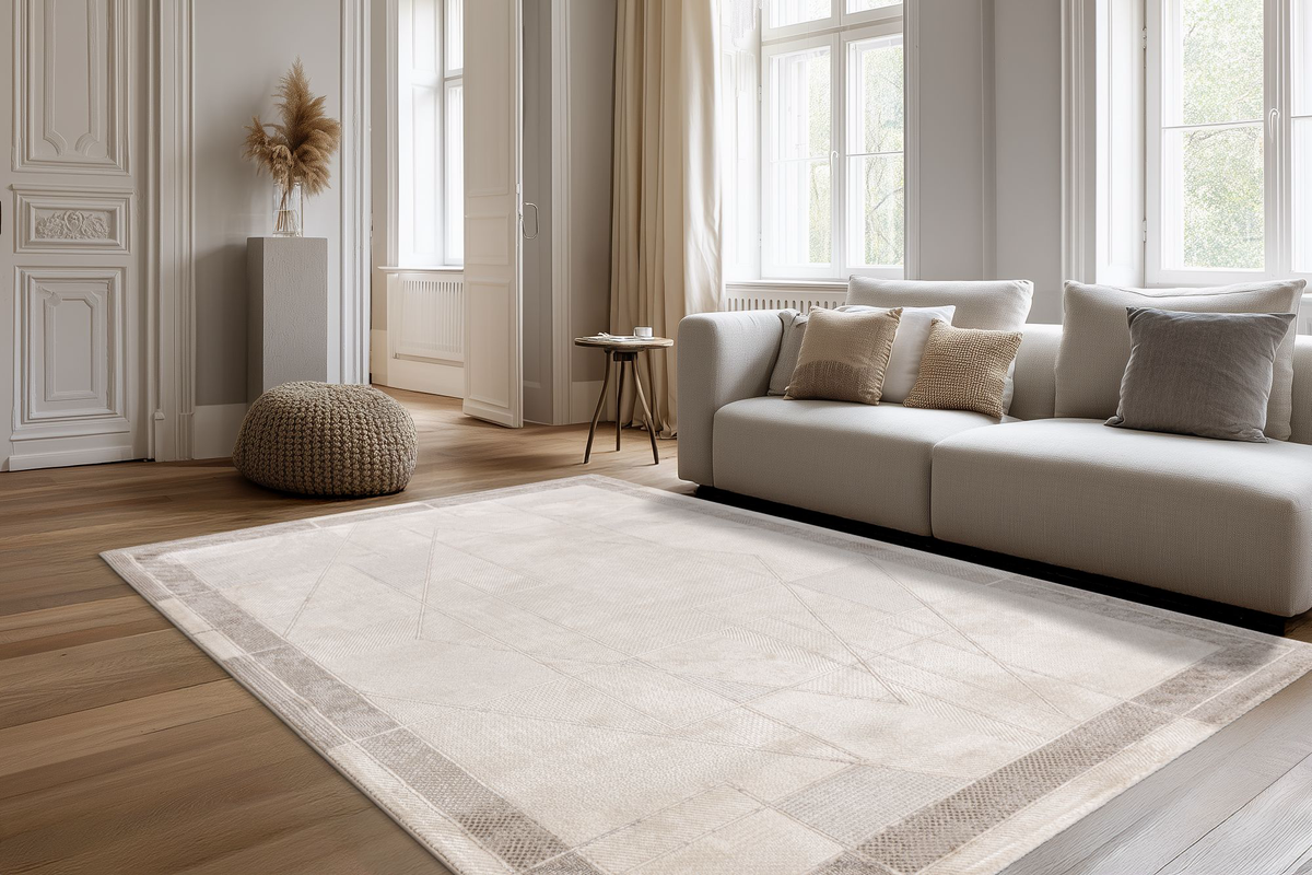 
Hochwertiger Designer Teppich „Chalet 705“, Silver/Beige - 80 x 150 cm