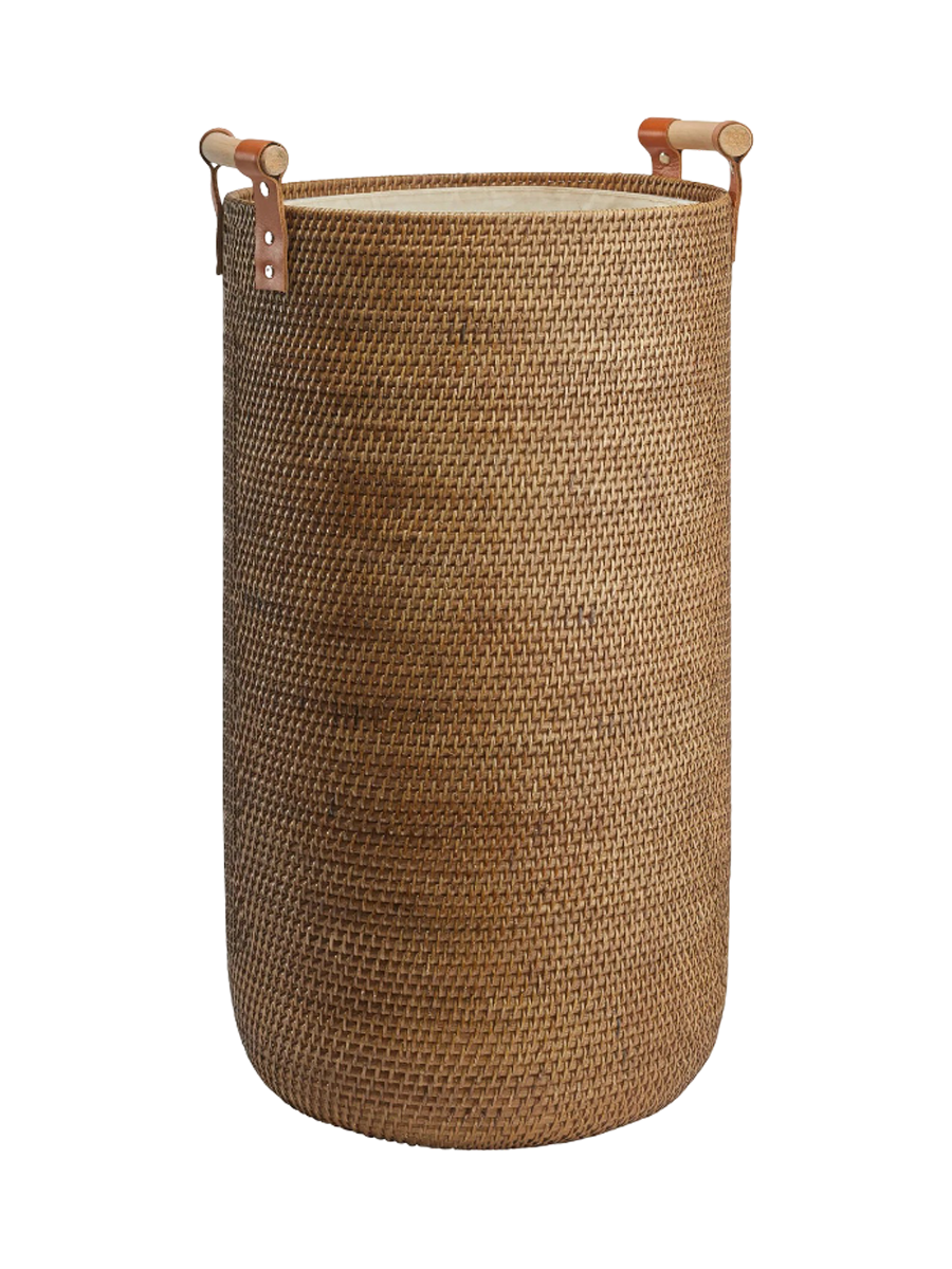 
Panier à linge design fait à la main « Cino » - Gingembre