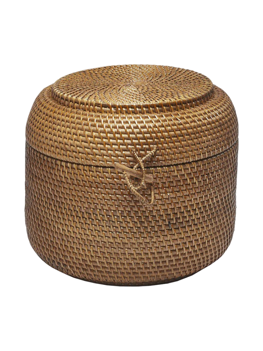 
Panier de rangement design fait main « Cino » avec couvercle - Gingembre