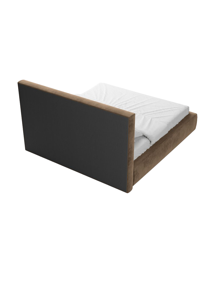 
Design Polsterbett „Bellavita“ mit Ablagefach, Samt Braun - 140 x 200 cm