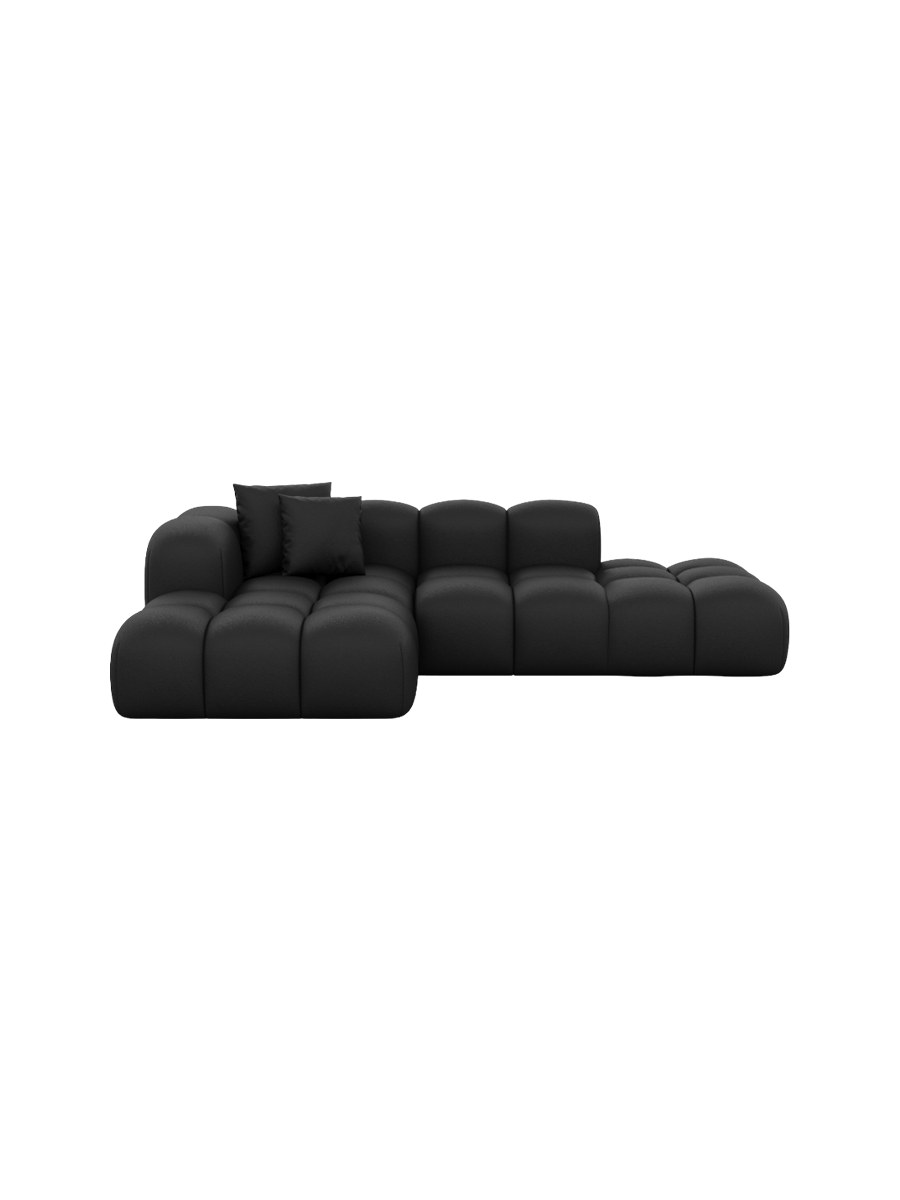 
4-Sitzer Design Echtleder Ecksofa „Alba Lounge“ - Echtleder Beige / Eckteil links