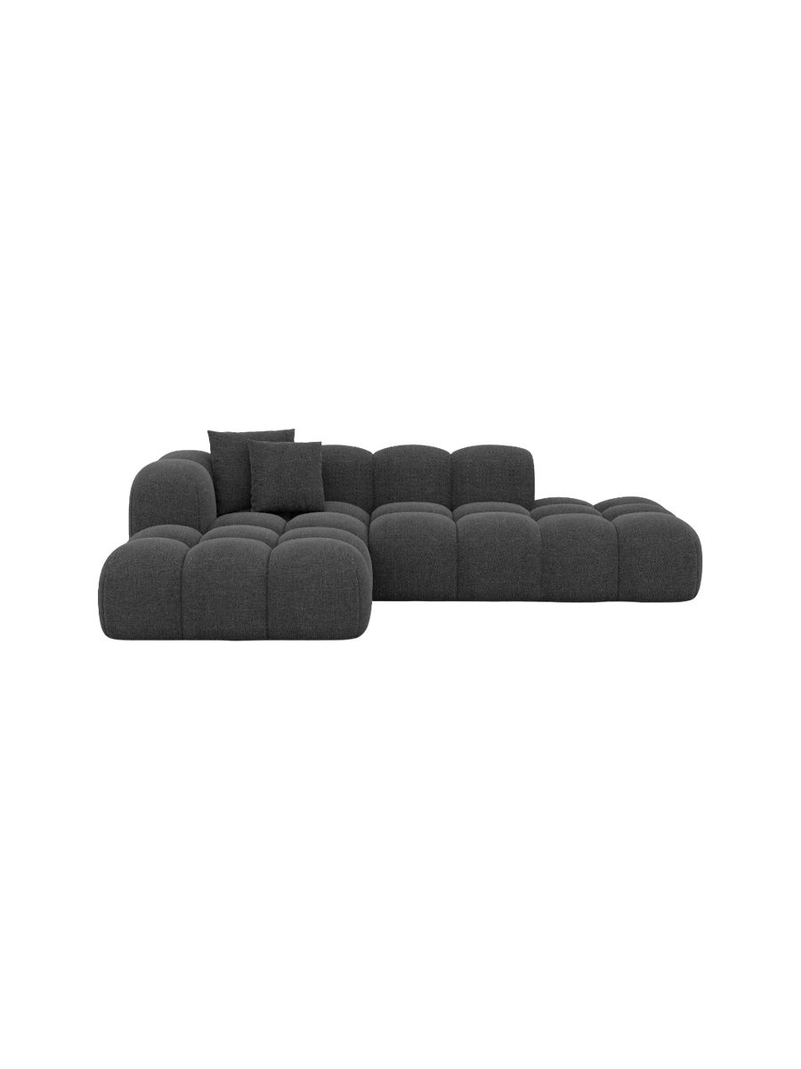 
4-Sitzer Design Ecksofa „Alba Lounge“ mit Strukturstoff-Bezug - Strukturstoff Beige / Eckteil links