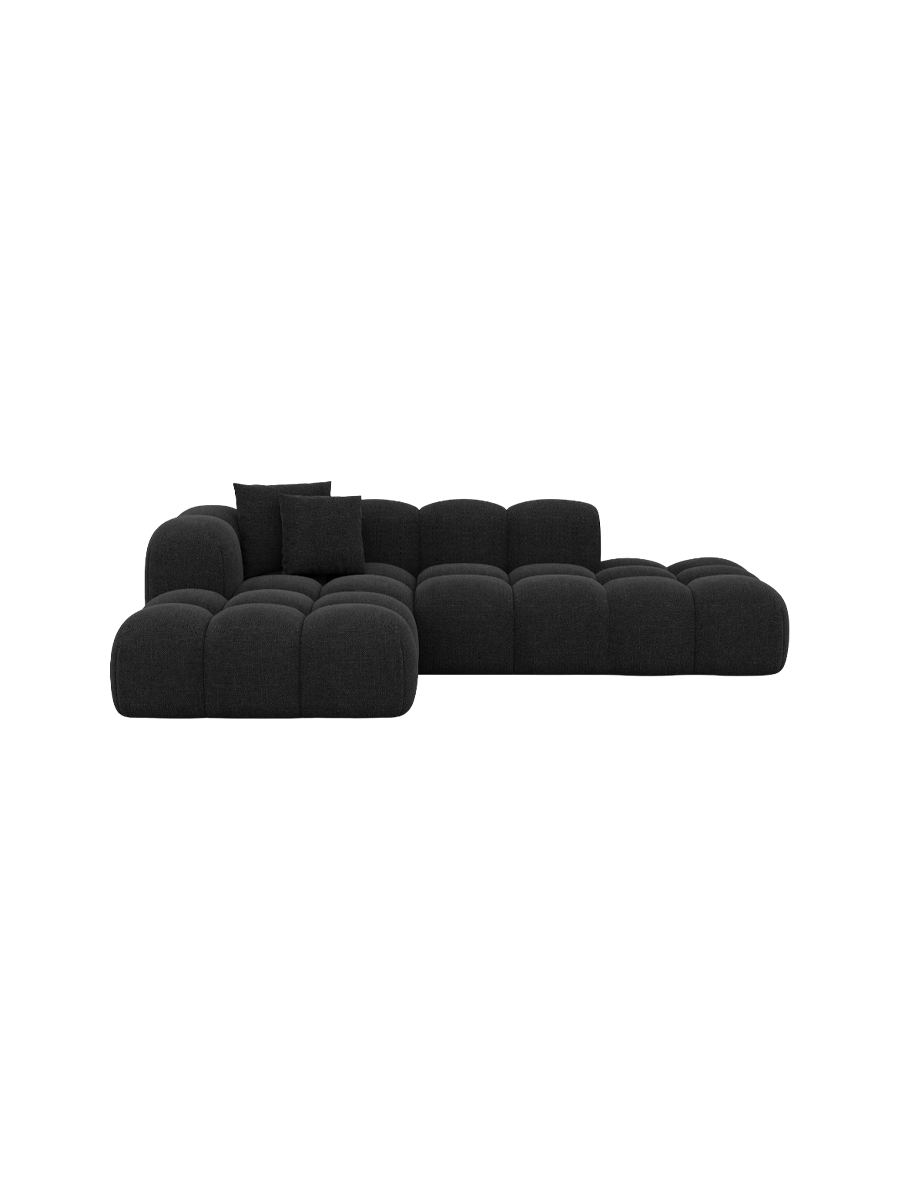 
4-Sitzer Design Ecksofa „Alba Lounge“ mit Strukturstoff-Bezug - Strukturstoff Beige / Eckteil links