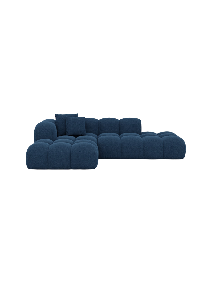
4-Sitzer Design Ecksofa „Alba Lounge“ mit Strukturstoff-Bezug - Strukturstoff Beige / Eckteil links