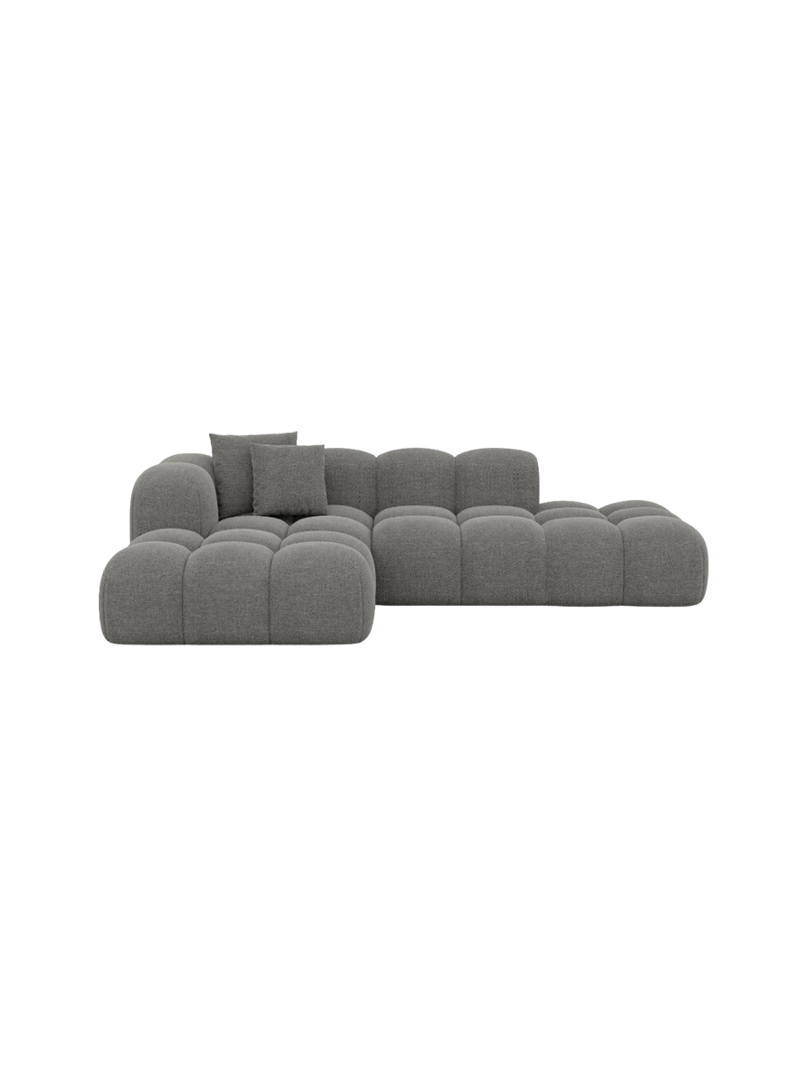 
4-Sitzer Design Ecksofa „Alba Lounge“ mit Strukturstoff-Bezug - Strukturstoff Beige / Eckteil links