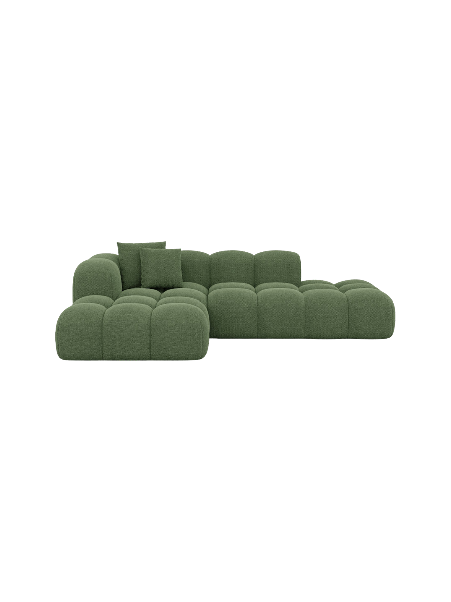 
4-Sitzer Design Ecksofa „Alba Lounge“ mit Strukturstoff-Bezug - Strukturstoff Beige / Eckteil links