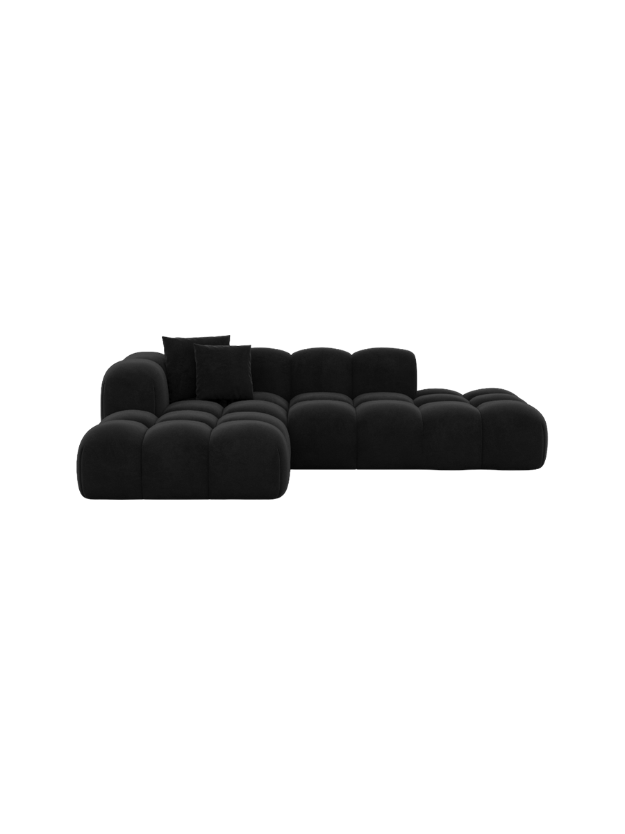 
4-Sitzer Design Ecksofa „Alba Lounge“ mit Samtbezug - Samtbezug Königsblau / Eckteil links