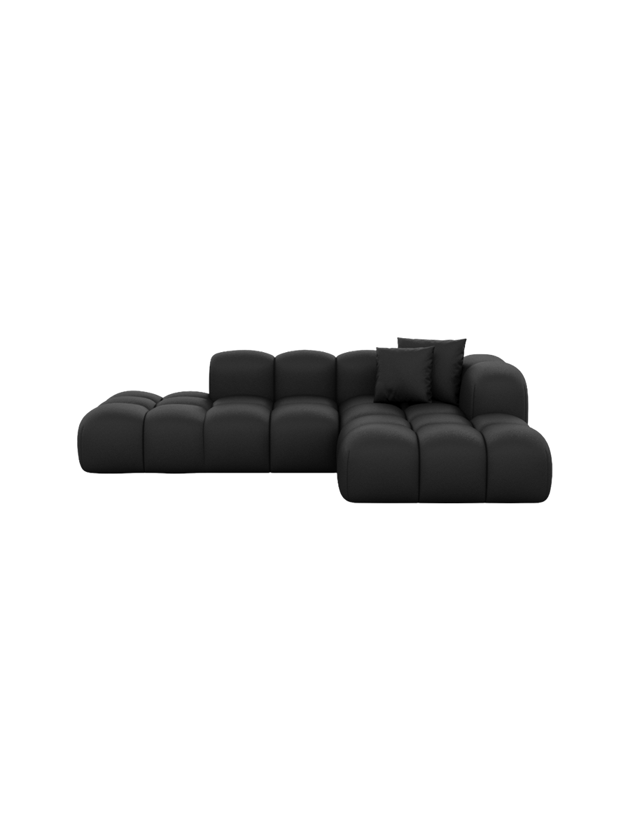 
4-Sitzer Design Echtleder Ecksofa „Alba Lounge“ - Echtleder Beige / Eckteil links