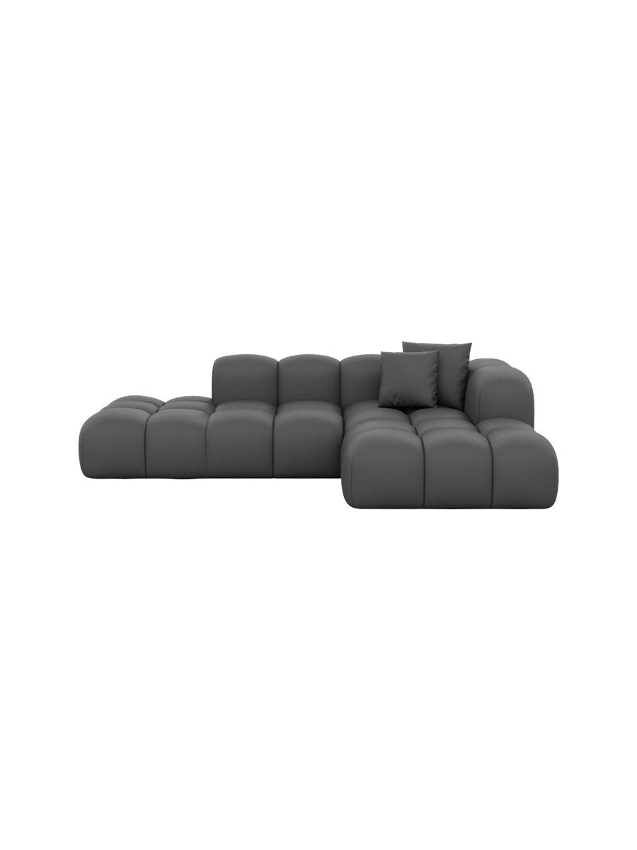 
4-Sitzer Design Echtleder Ecksofa „Alba Lounge“ - Echtleder Beige / Eckteil links
