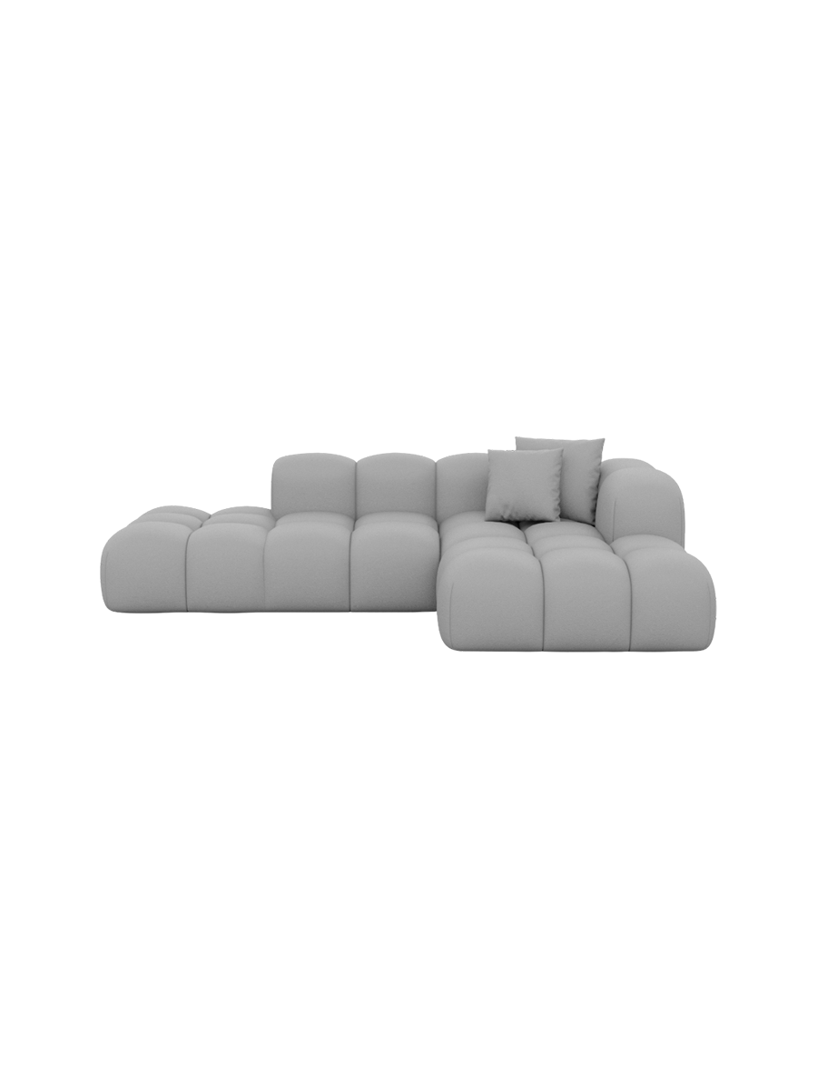 
4-Sitzer Design Echtleder Ecksofa „Alba Lounge“ - Echtleder Beige / Eckteil links