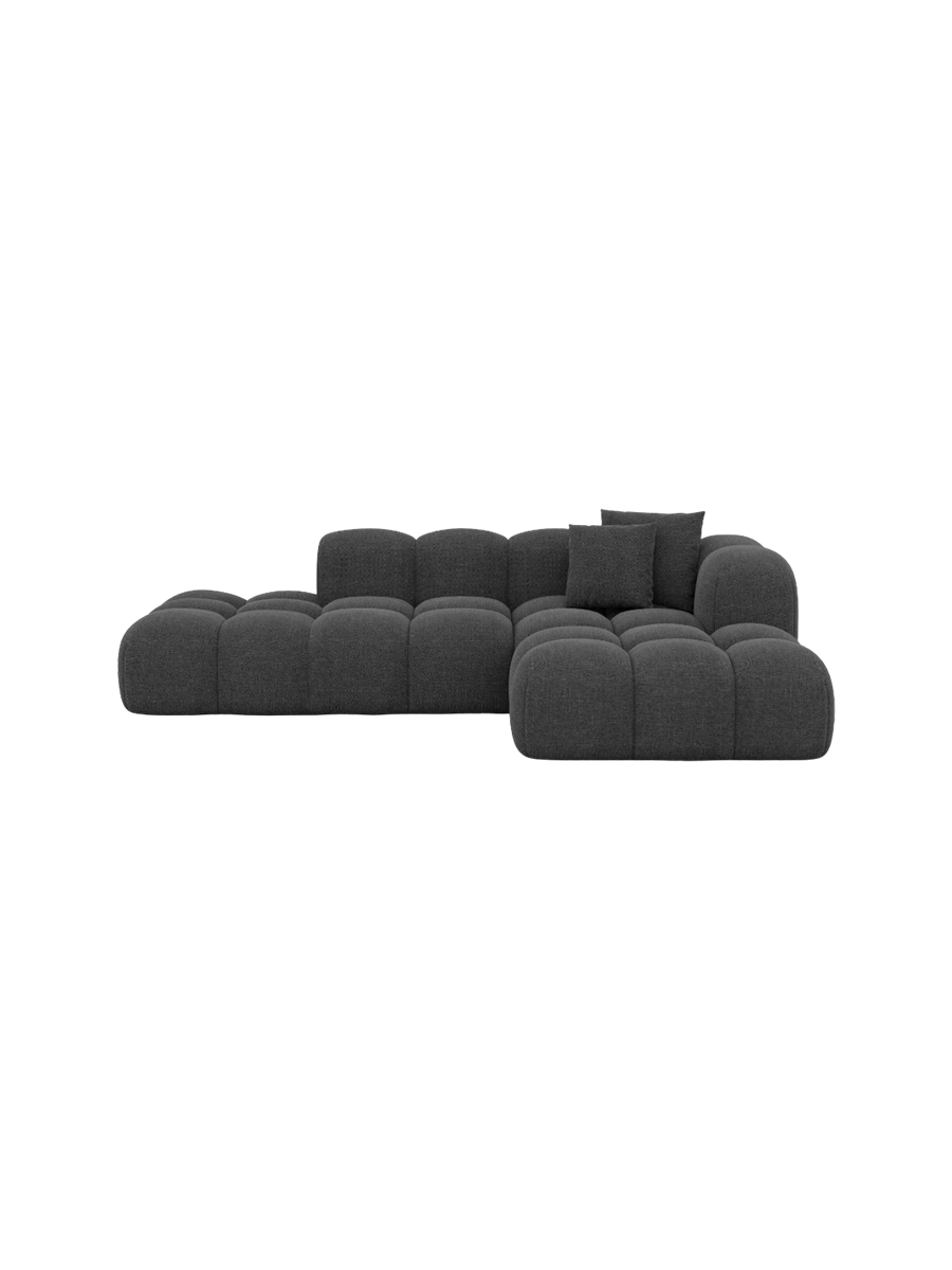 
4-Sitzer Design Ecksofa „Alba Lounge“ mit Strukturstoff-Bezug - Strukturstoff Beige / Eckteil links
