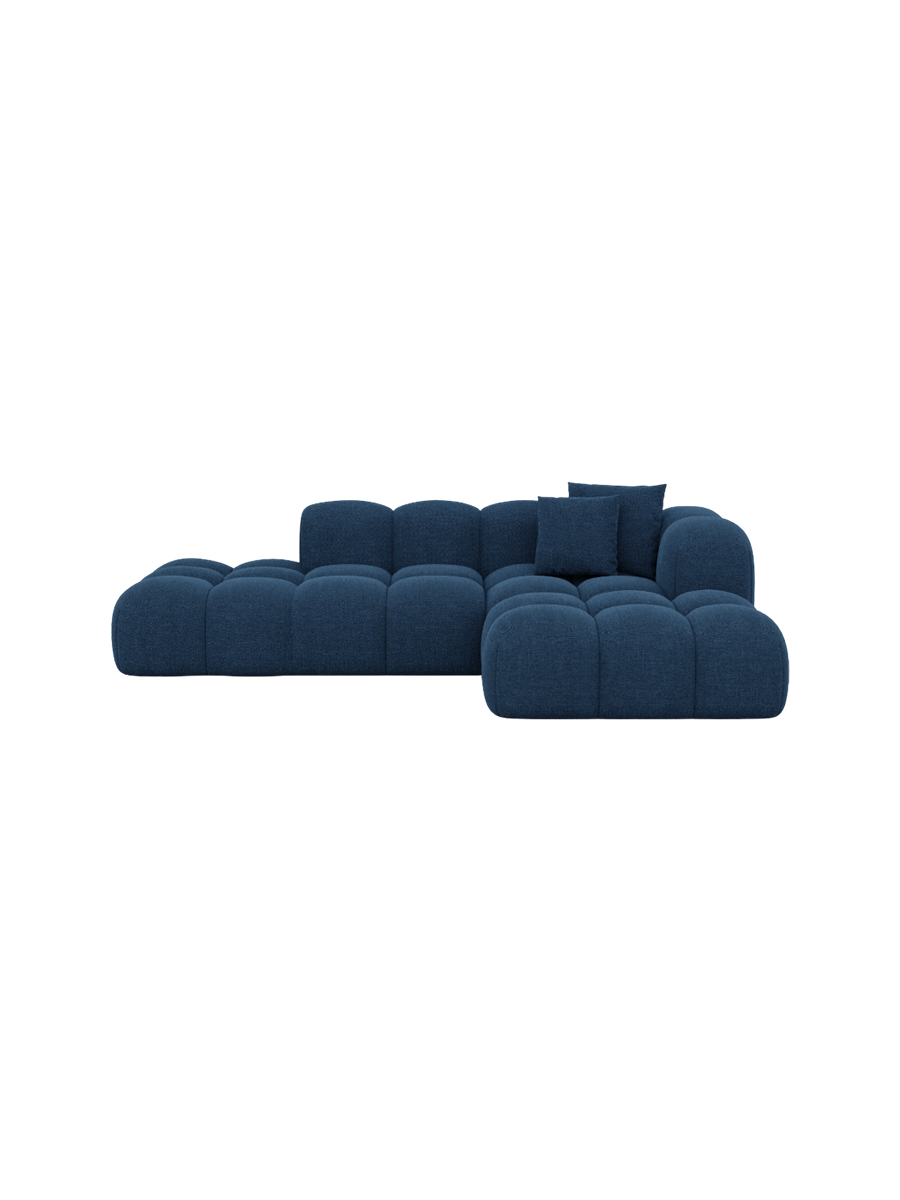 
4-Sitzer Design Ecksofa „Alba Lounge“ mit Strukturstoff-Bezug - Strukturstoff Beige / Eckteil links