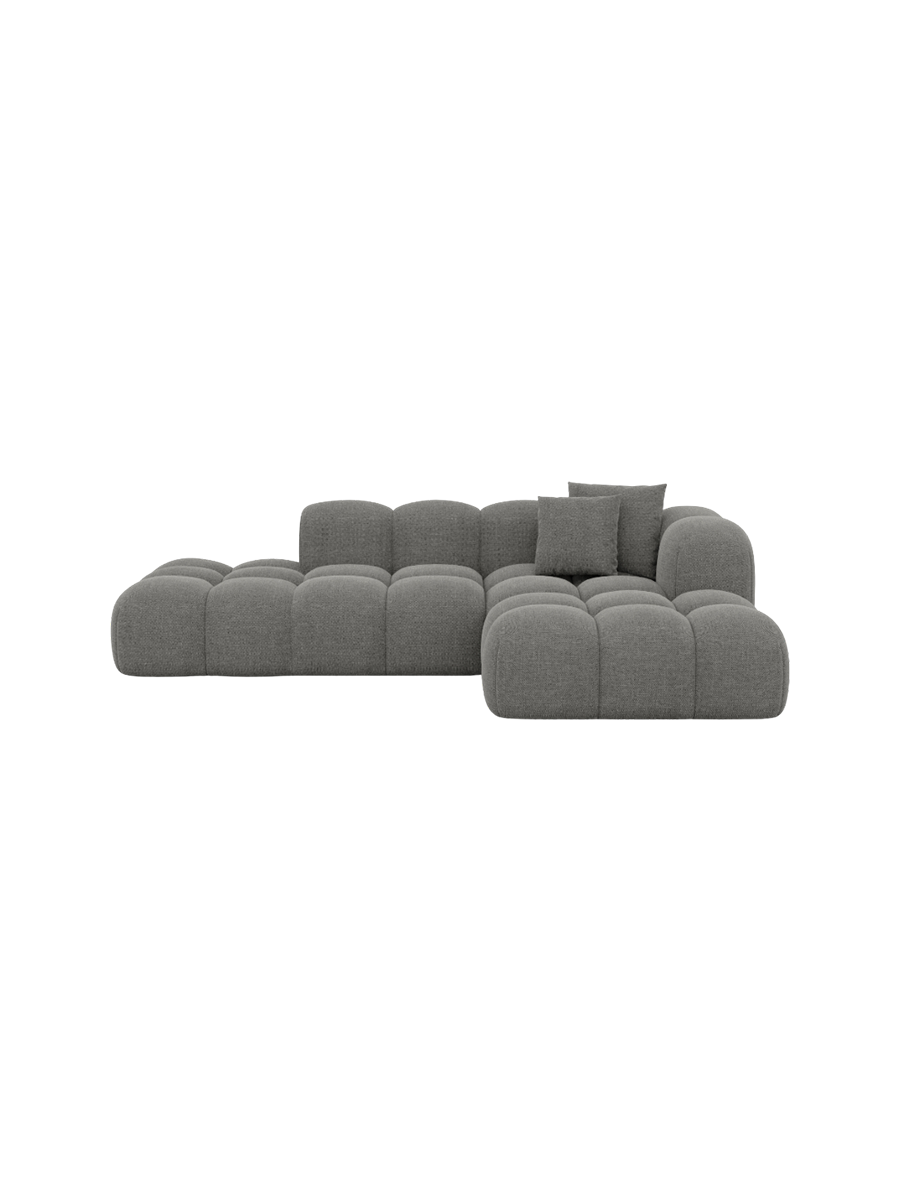 
4-Sitzer Design Ecksofa „Alba Lounge“ mit Strukturstoff-Bezug - Strukturstoff Beige / Eckteil links