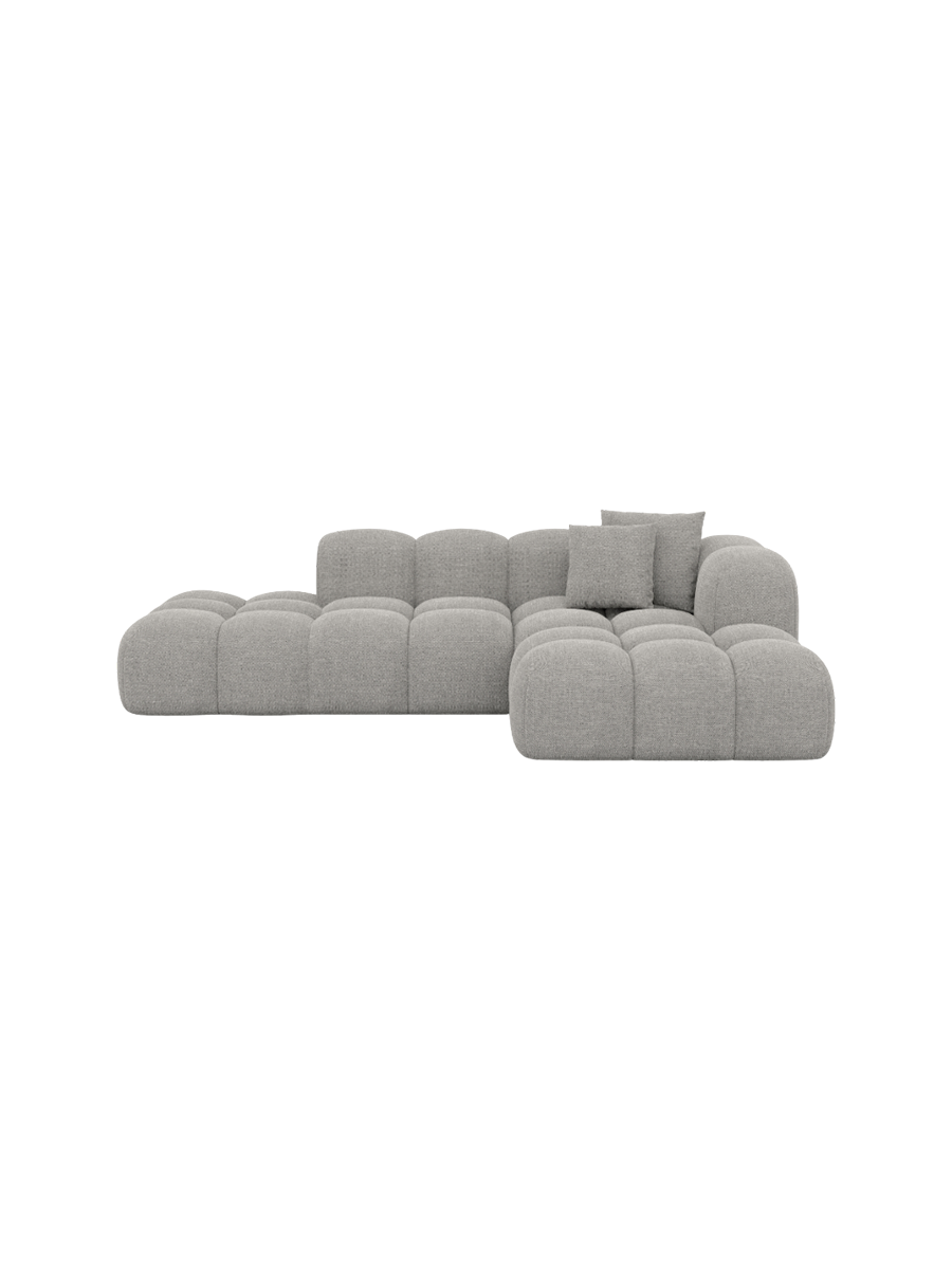 
4-Sitzer Design Ecksofa „Alba Lounge“ mit Strukturstoff-Bezug - Strukturstoff Beige / Eckteil links