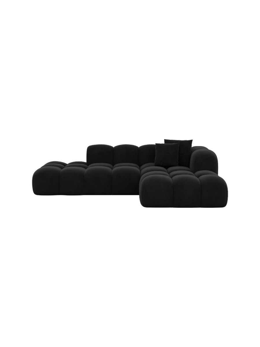 
4-Sitzer Design Ecksofa „Alba Lounge“ mit Samtbezug - Samtbezug Königsblau / Eckteil links