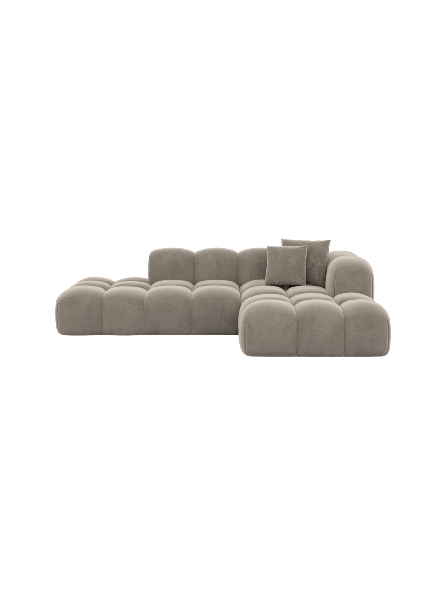 
4-Sitzer Design Ecksofa „Alba Lounge“ mit Samtbezug - Samtbezug Königsblau / Eckteil links