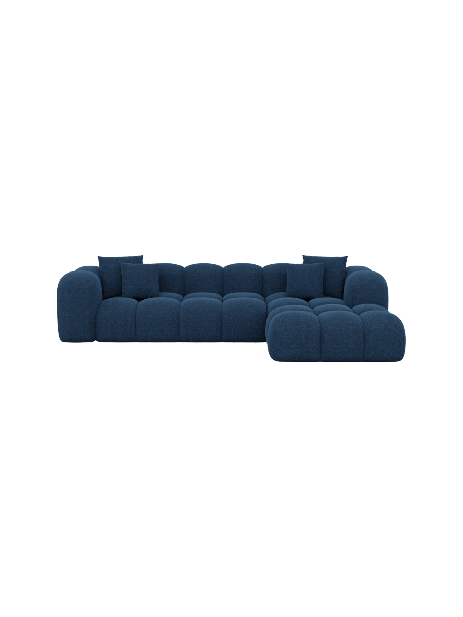 
4-Sitzer Design Ecksofa „Alba“ mit Strukturstoff-Bezug - Strukturstoff Beige / Eckteil links