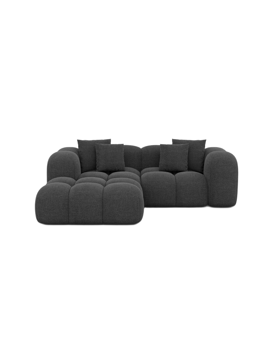
3-Sitzer Design Ecksofa „Alba Studio“ mit Strukturstoff-Bezug - Strukturstoff Beige / Eckteil links