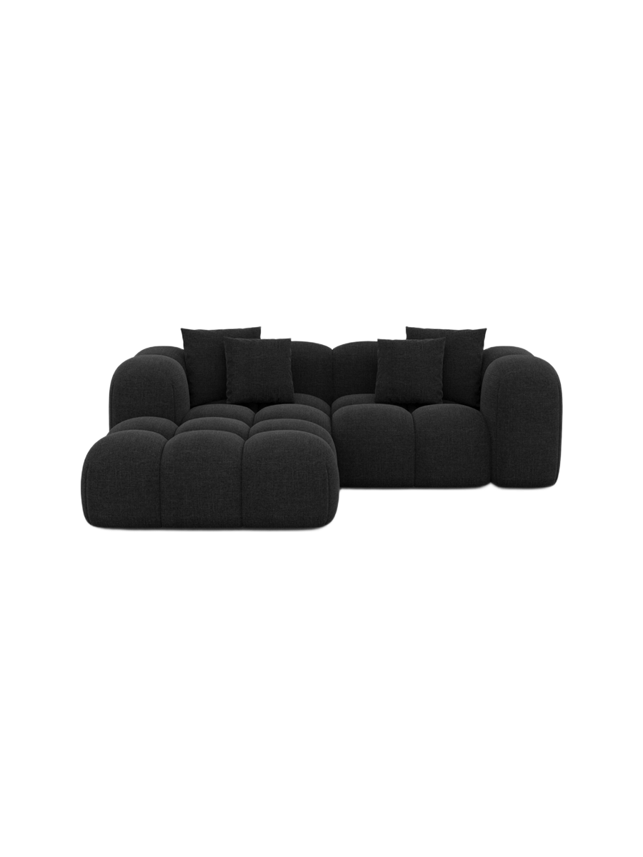 
3-Sitzer Design Ecksofa „Alba Studio“ mit Strukturstoff-Bezug - Strukturstoff Beige / Eckteil links
