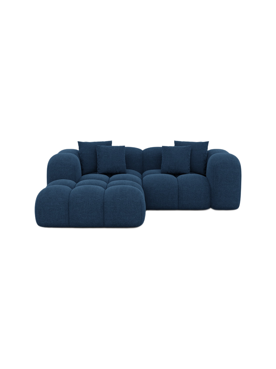 
3-Sitzer Design Ecksofa „Alba Studio“ mit Strukturstoff-Bezug - Strukturstoff Beige / Eckteil links
