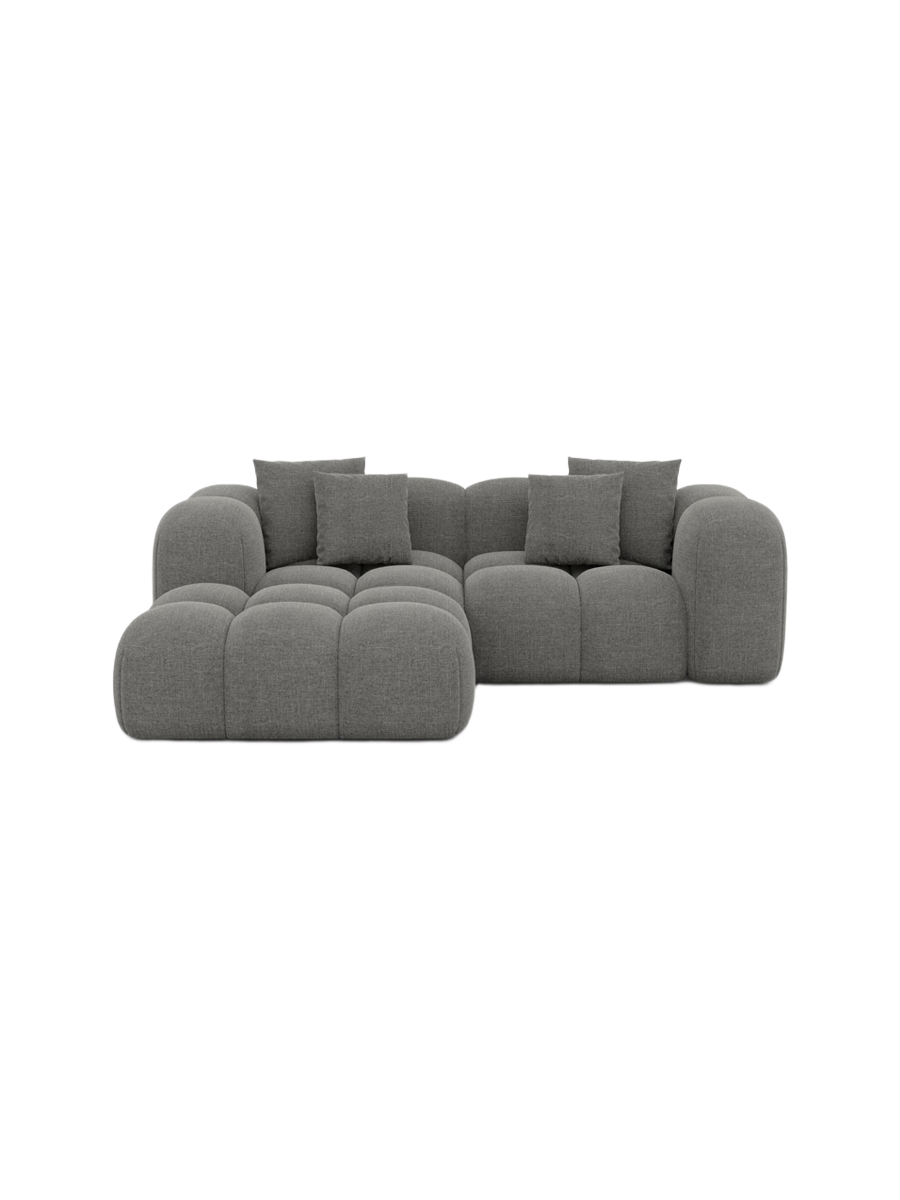 
3-Sitzer Design Ecksofa „Alba Studio“ mit Strukturstoff-Bezug - Strukturstoff Beige / Eckteil links