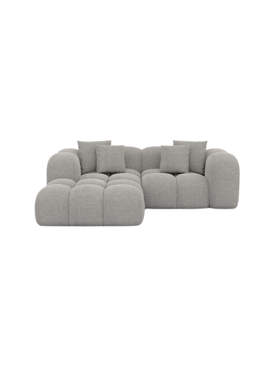 
3-Sitzer Design Ecksofa „Alba Studio“ mit Strukturstoff-Bezug - Strukturstoff Beige / Eckteil links