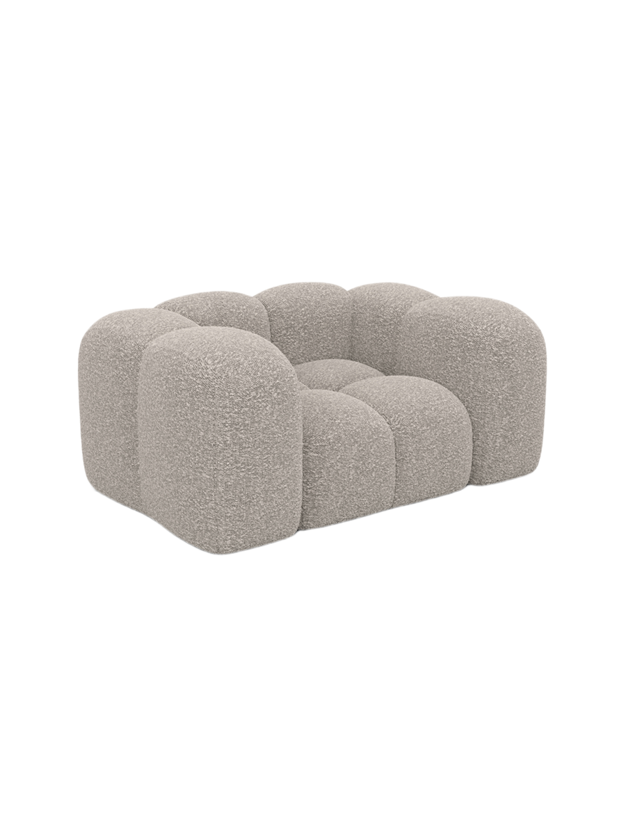 
Design Loungesessel „Alba“ mit Bouclé-Bezug - Bouclé Graphit