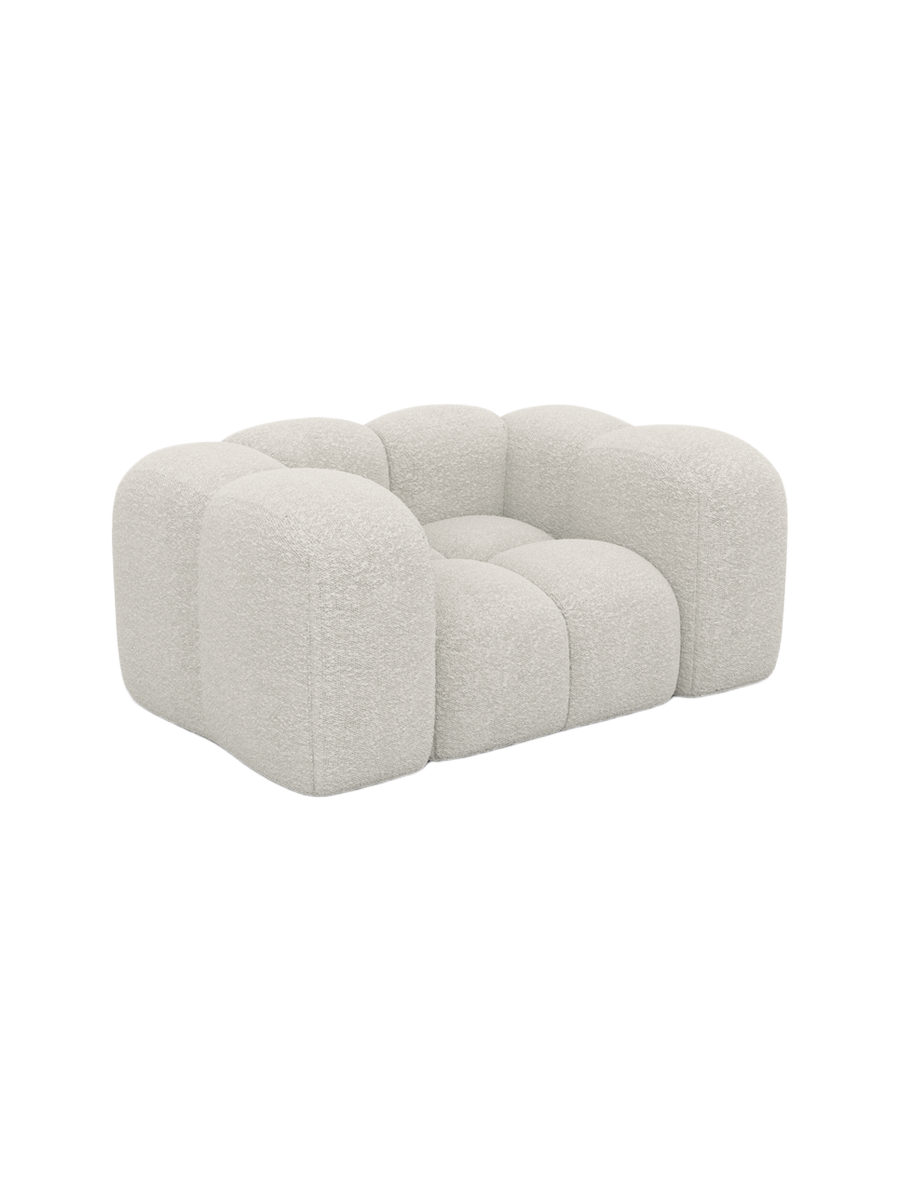 
Design Loungesessel „Alba“ mit Bouclé-Bezug - Bouclé Graphit