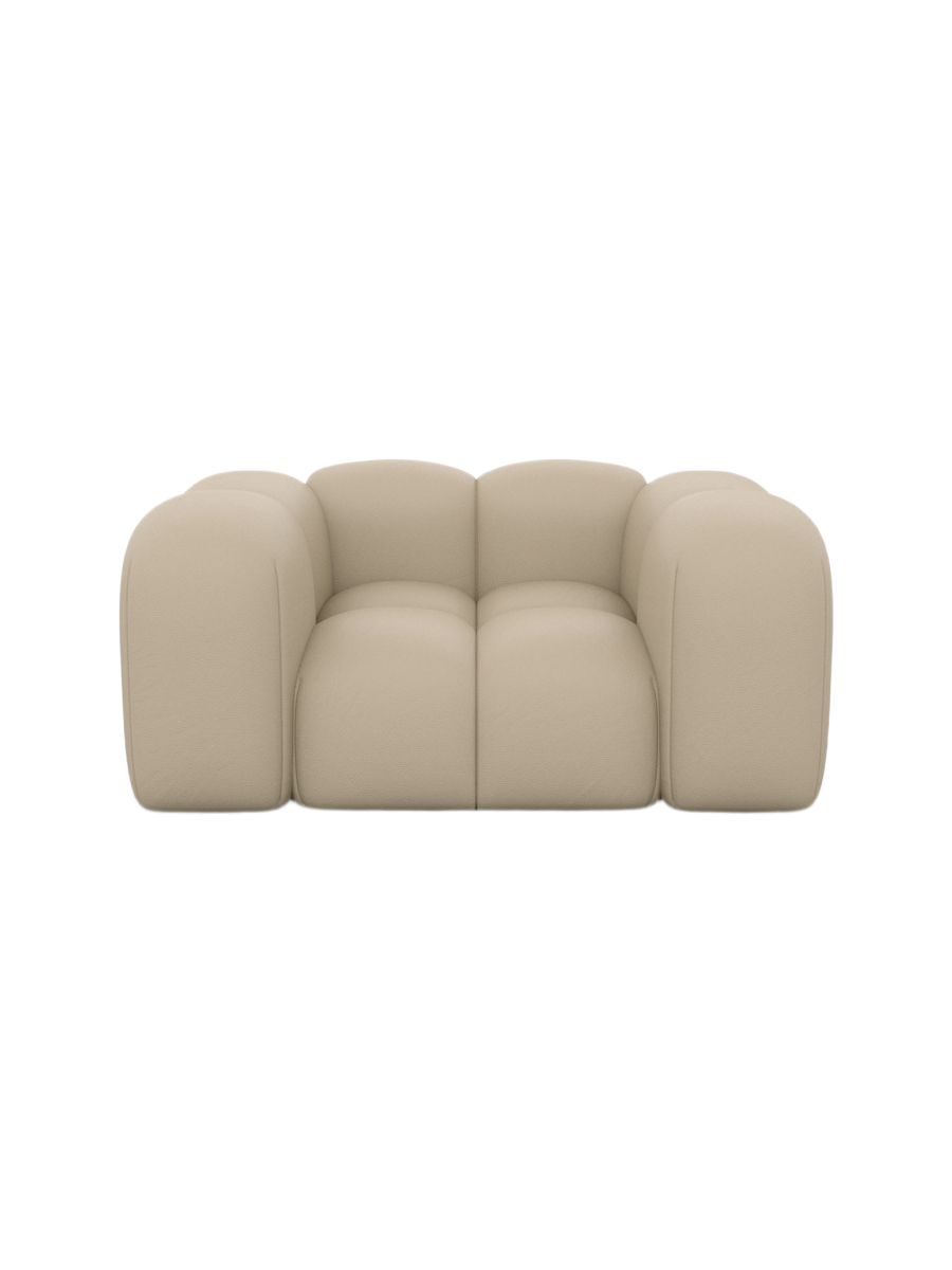 
Echtleder Design Loungesessel „Alba“ - Echtleder Beige