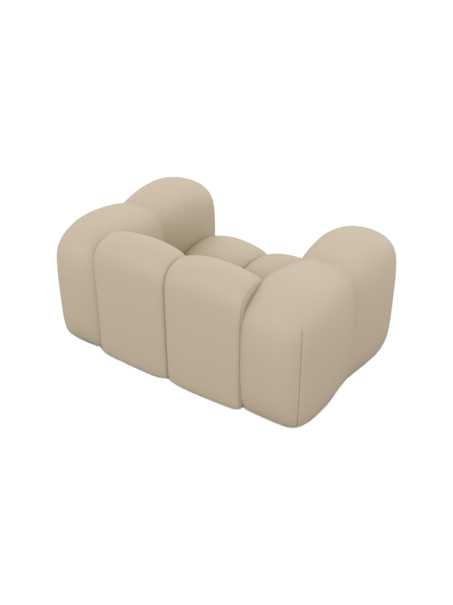 
Echtleder Design Loungesessel „Alba“ - Echtleder Beige