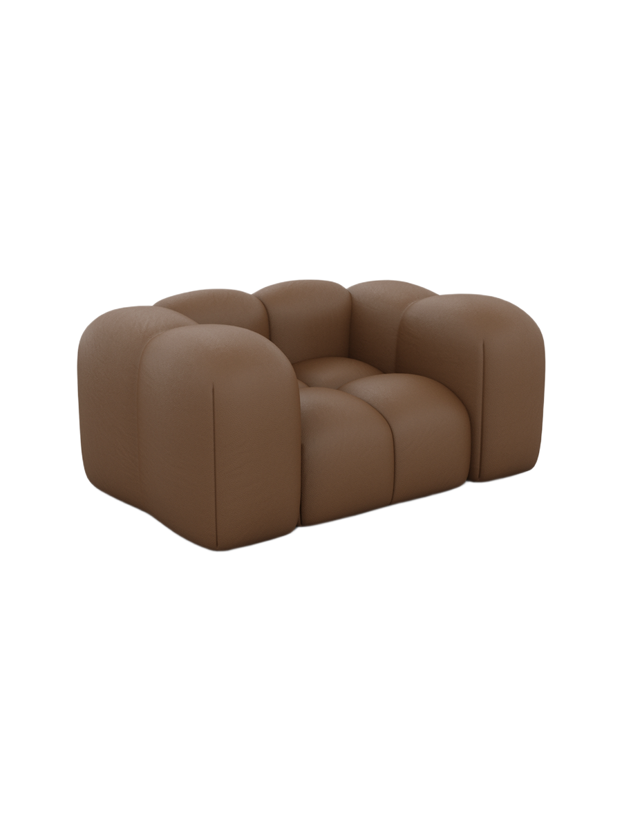
Echtleder Design Loungesessel „Alba“ - Echtleder Beige