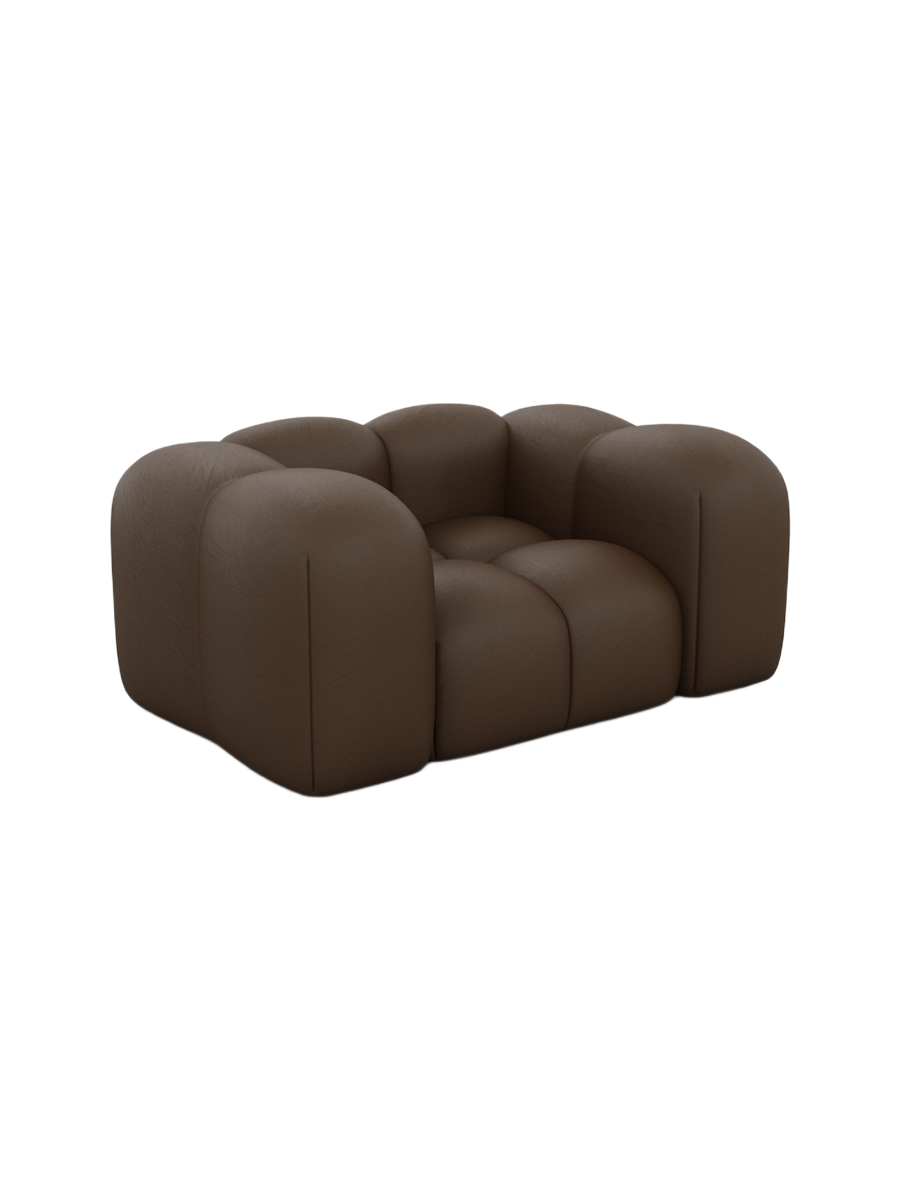 
Echtleder Design Loungesessel „Alba“ - Echtleder Beige
