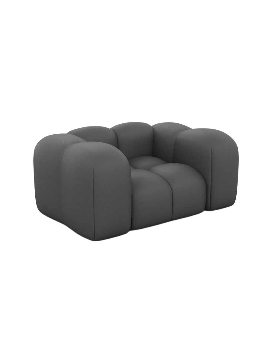 
Echtleder Design Loungesessel „Alba“ - Echtleder Beige