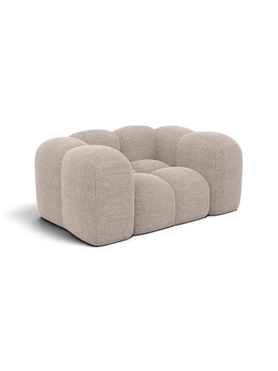 
Design Loungesessel „Alba“ mit Strukturstoff-Bezug - Strukturstoff Beige
