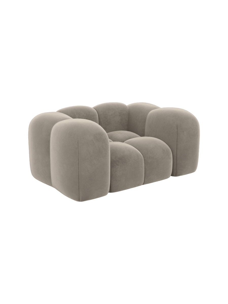 
Design Loungesessel „Alba“ mit Samtbezug - Samtbezug Königsblau