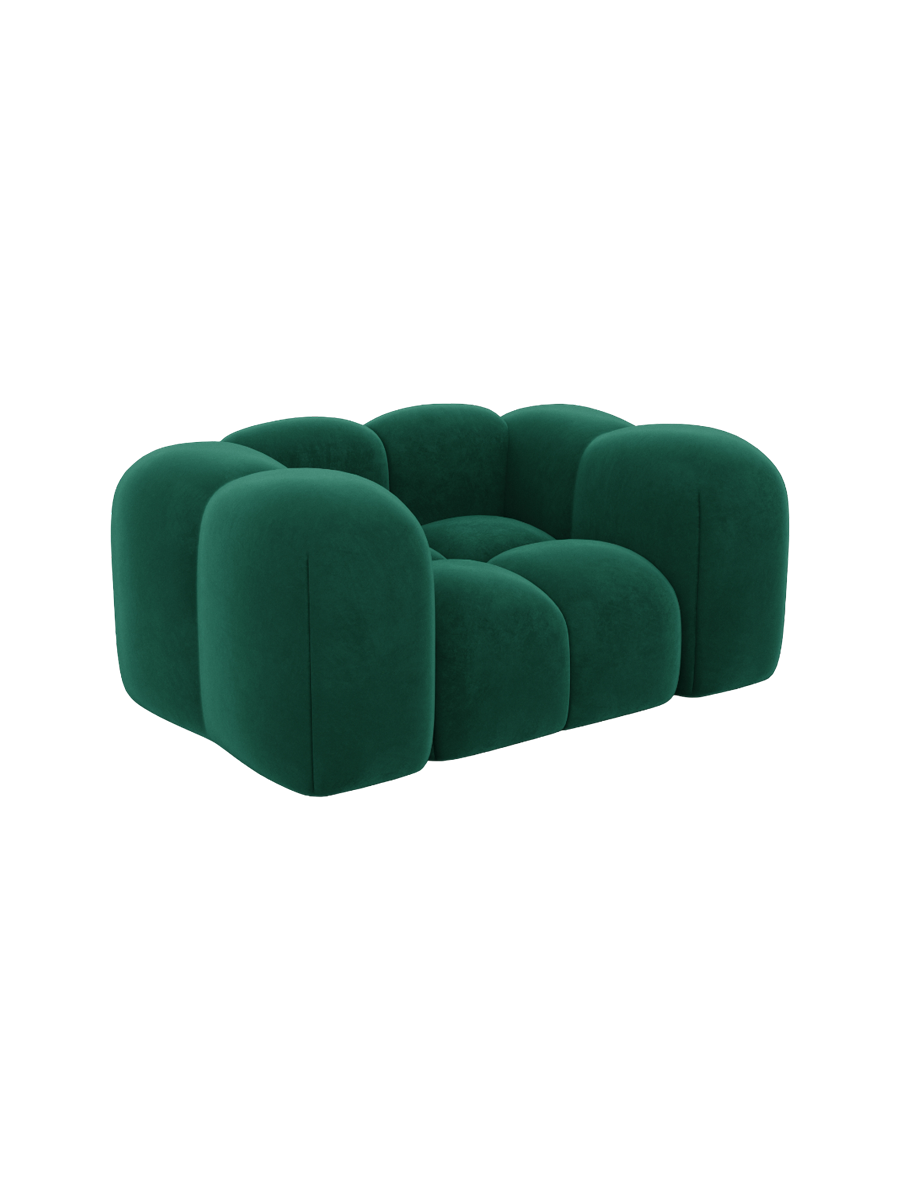 
Design Loungesessel „Alba“ mit Samtbezug - Samtbezug Königsblau