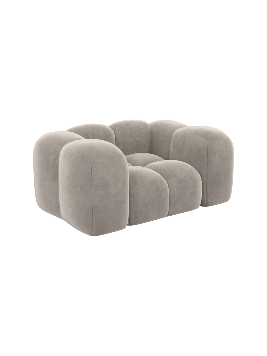 
Design Loungesessel „Alba“ mit Samtbezug - Samtbezug Königsblau