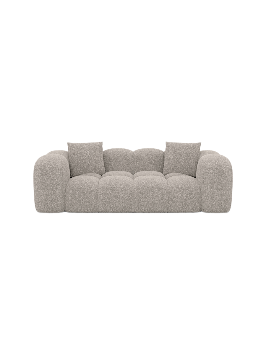 
2-Sitzer Design Sofa „Alba“ mit Bouclé-Bezug - Bouclé Graphit