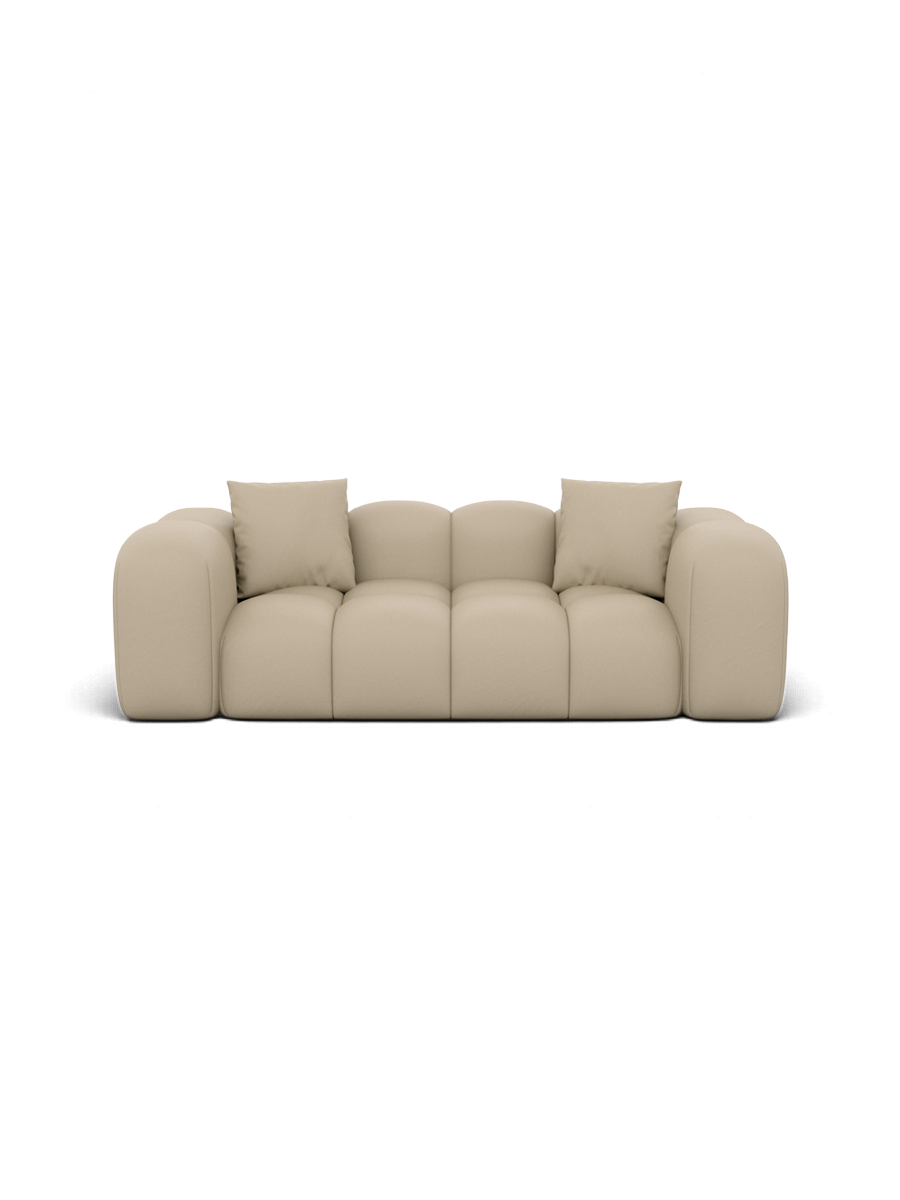 
Divano di design in vera pelle a 2 posti “Alba” - Vera pelle Beige