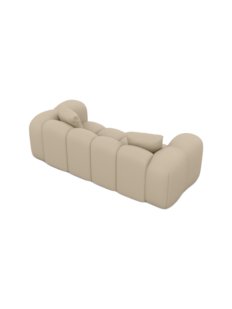 
2-Sitzer Design Echtleder Sofa „Alba“ - Echtleder Beige