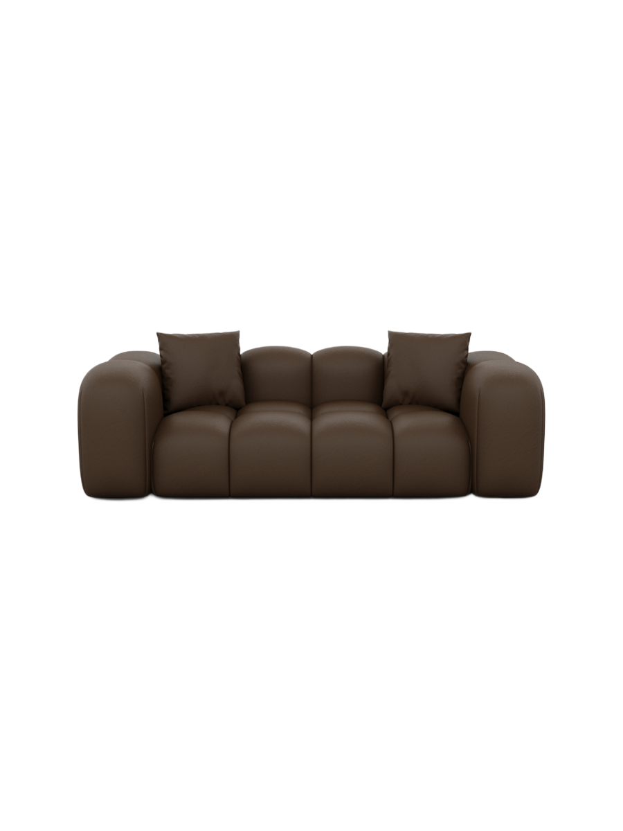 
2-Sitzer Design Echtleder Sofa „Alba“ - Echtleder Beige