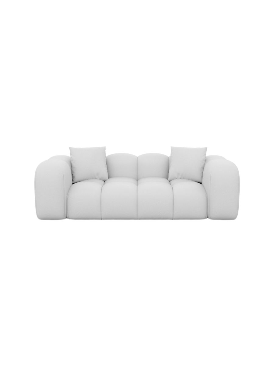 
2-Sitzer Design Echtleder Sofa „Alba“ - Echtleder Beige