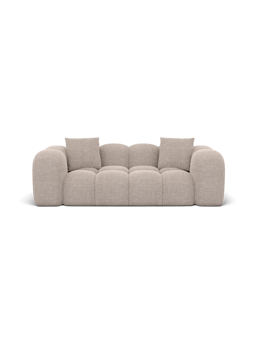 
Canapé design 2 places « Alba » avec revêtement en tissu texturé - Tissu texturé Beige