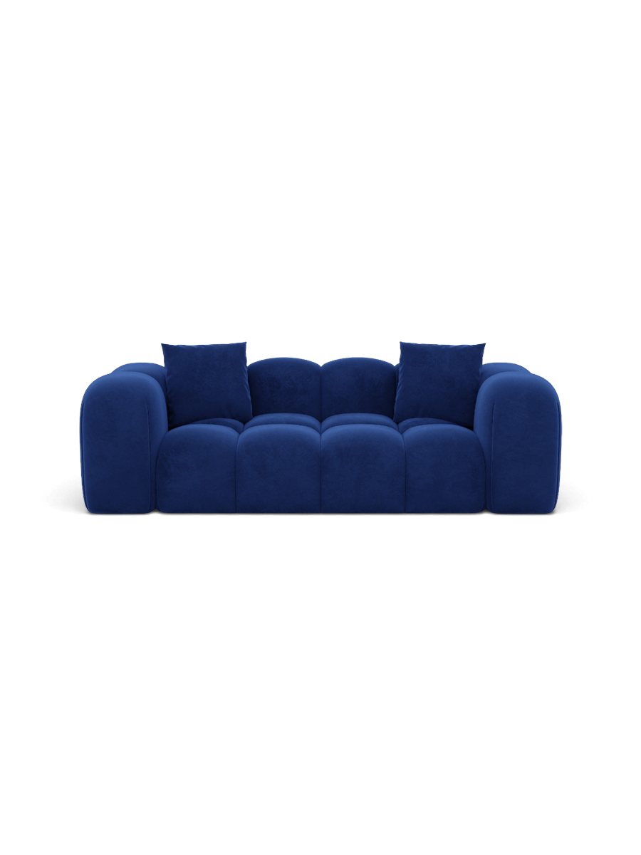 
2-seater designer sofa "Alba" with velvet upholstery - Velvet cover Royal Blue